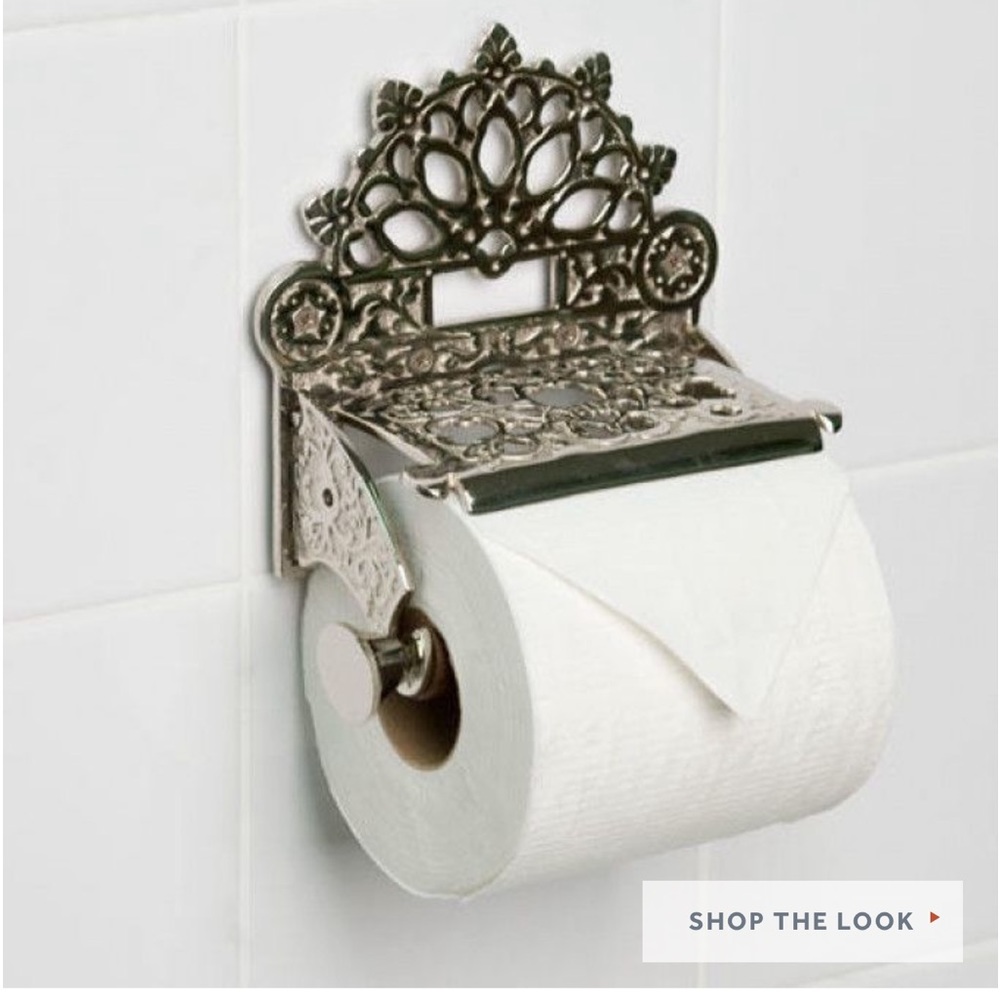 Amazing Hardware Victorian SOLID BRASS TOILET PAPER HOLDER.